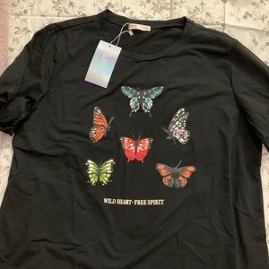 Romwe butterfly shirt